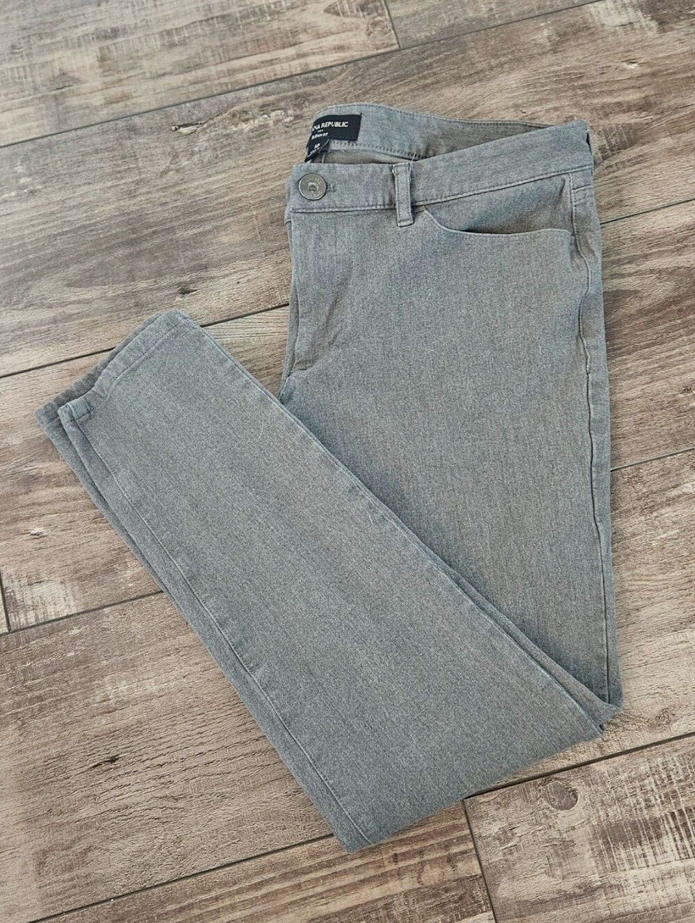 Banana Republic Sloan Fit Gray Stretch Pant Cropped Size 10